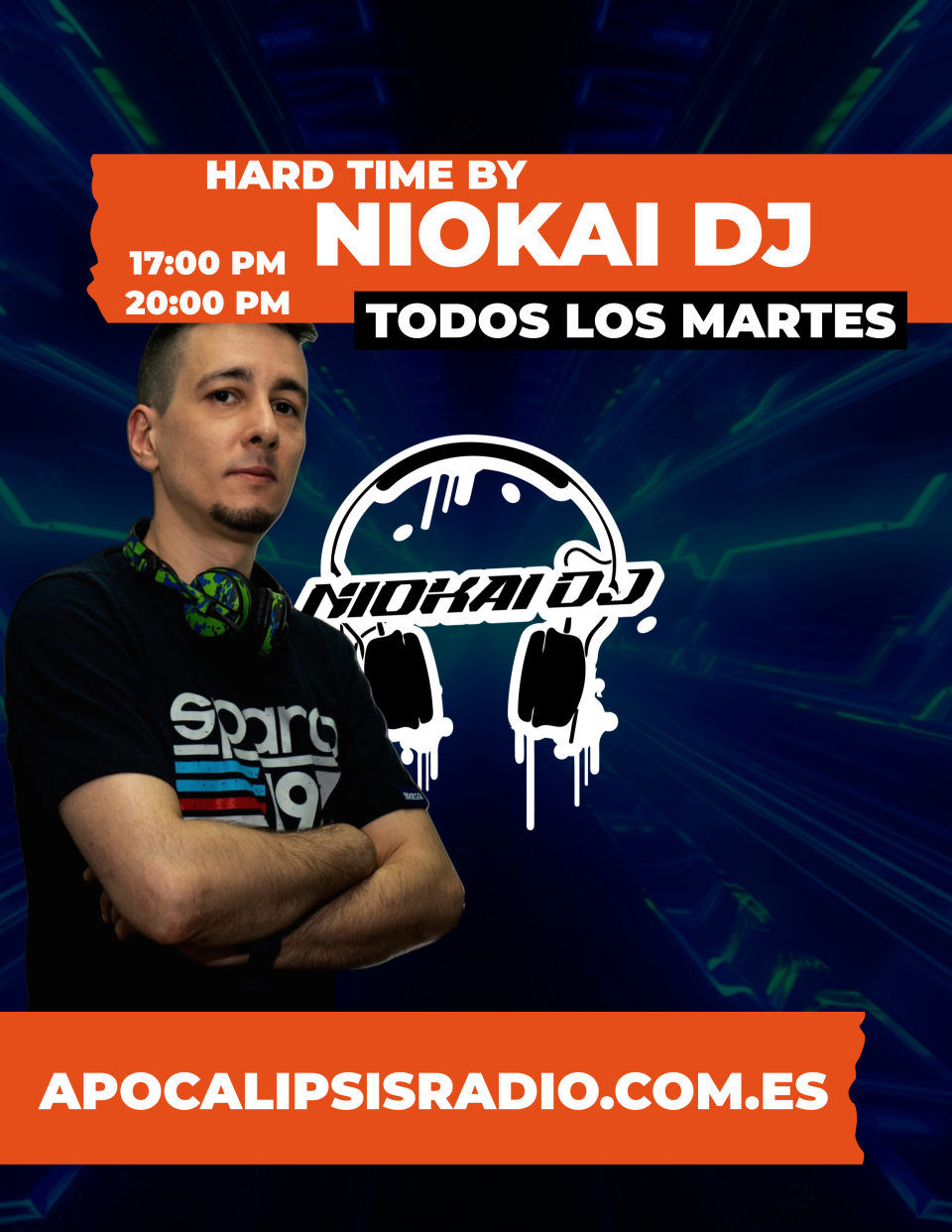 ¡NiokaiDJ! Hard Time, todos los martes de 17:00 a 20:00 horas.